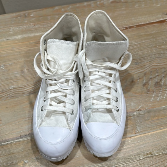 Converse High Top Lugged Leather Trainers - Picture 10 of 12